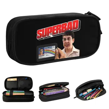 Забавный пенал McLovin Superbad, классический держатель для ручек, сумка для студентов, вместительные школьные принадлежности, косметические пеналы