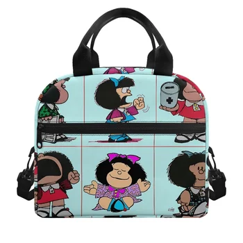 Симпатичный дизайн аниме Mafalda, детский школьный ланч-бокс, легкий Модный женский тепловой ланч-бокс для пикника