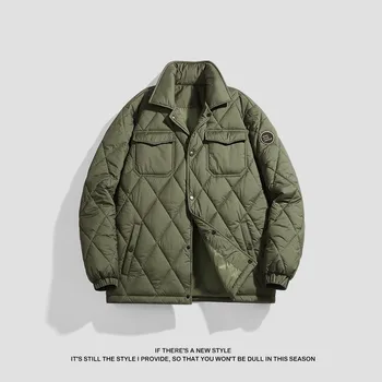 Новая модная хлопковая куртка Осенне-зимняя Корейская версия, утолщенная хлопковая куртка, короткая хлопковая куртка с мужским воротником
