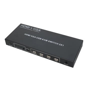 Kvm-переключатель с 2 портами hdmi + vga на HDMI + vga смешанный выход 