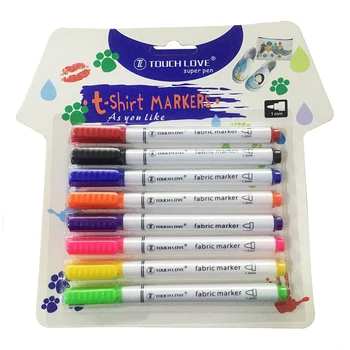 8 Шт Текстильный маркер, тканевая ручка для рисования, футболка для рукоделия, ручка для рисования пигментом, школьные канцелярские принадлежности, подарок для детей