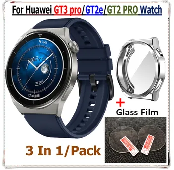 Браслет на Запястье для Huawei Watch GT3 pro 46 мм/GT 2e/GT2 PRO Смарт-Часы Ремешок Для Экрана Стеклянная Пленка Защитные Чехлы Чехол