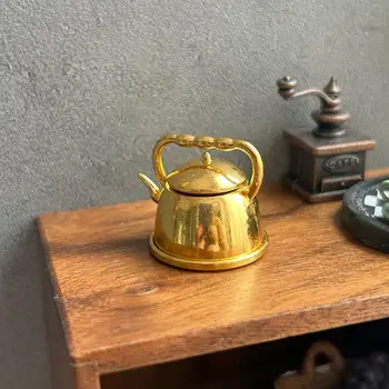 Реалистичный кукольный домик Миниатюрная модель чайника-горшка Игрушка-украшение своими руками Реквизит для фотосъемки в стиле ретро