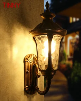 Жестяной Классический Наружный Настенный Светильник LED Waterproof IP65 Retro Sconces Lamp Декоративный для Домашнего Крыльца