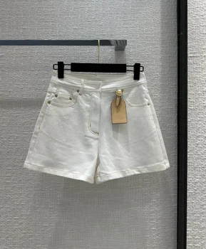 Белые джинсовые шорты Bright thread craft, маленькие горячие штаны goddess, дизайнерское украшение бренда bag, современное и модное 6.19