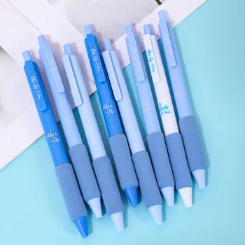 набор из 4шт быстросохнущих гелевых ручек серии Kawaii Серии St Head Blue Шариковая ручка Эстетичные канцелярские принадлежности Красивые ручки Школьные принадлежности